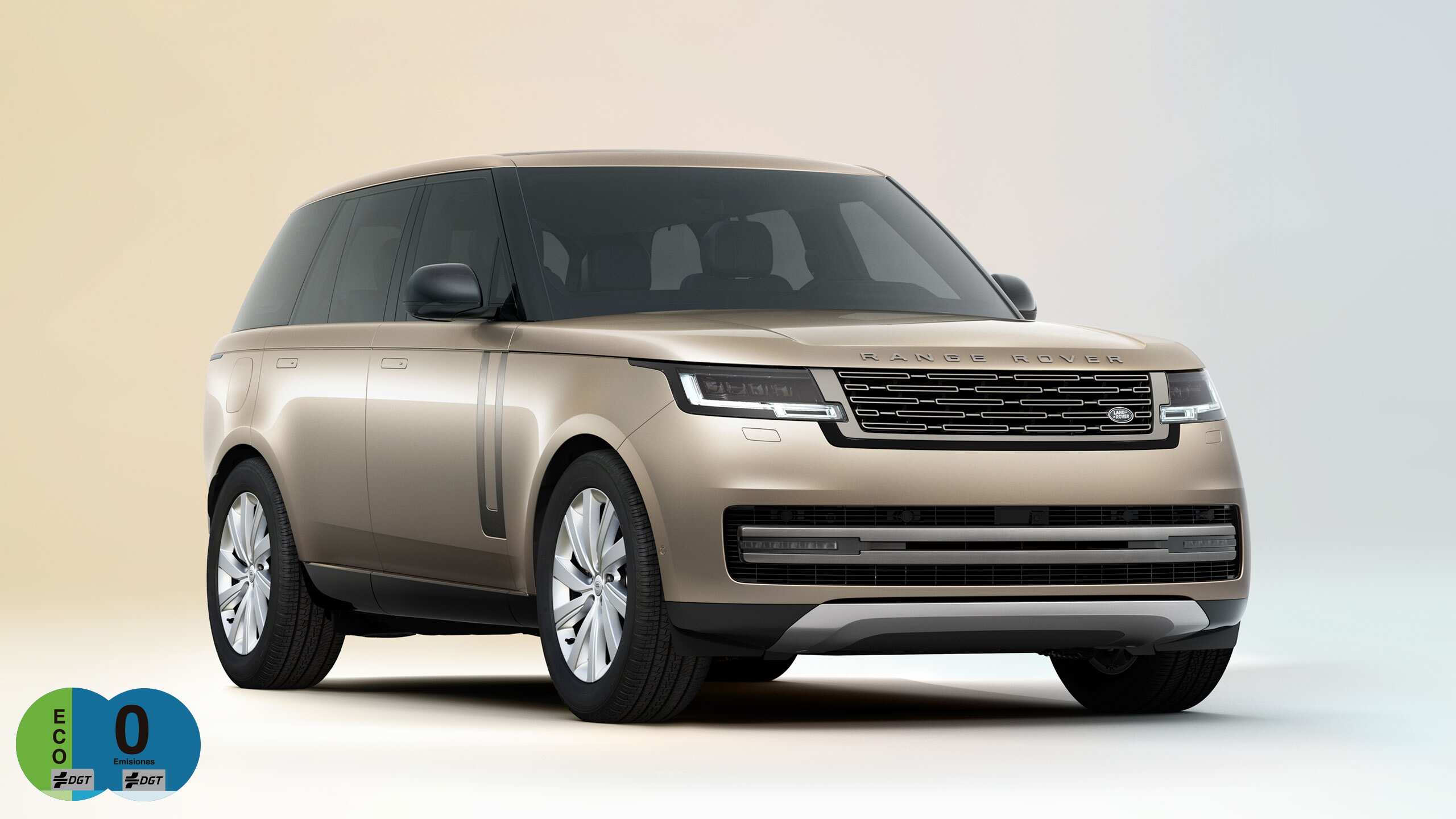 Front Right Profile representation of New Range Rover on gradient background