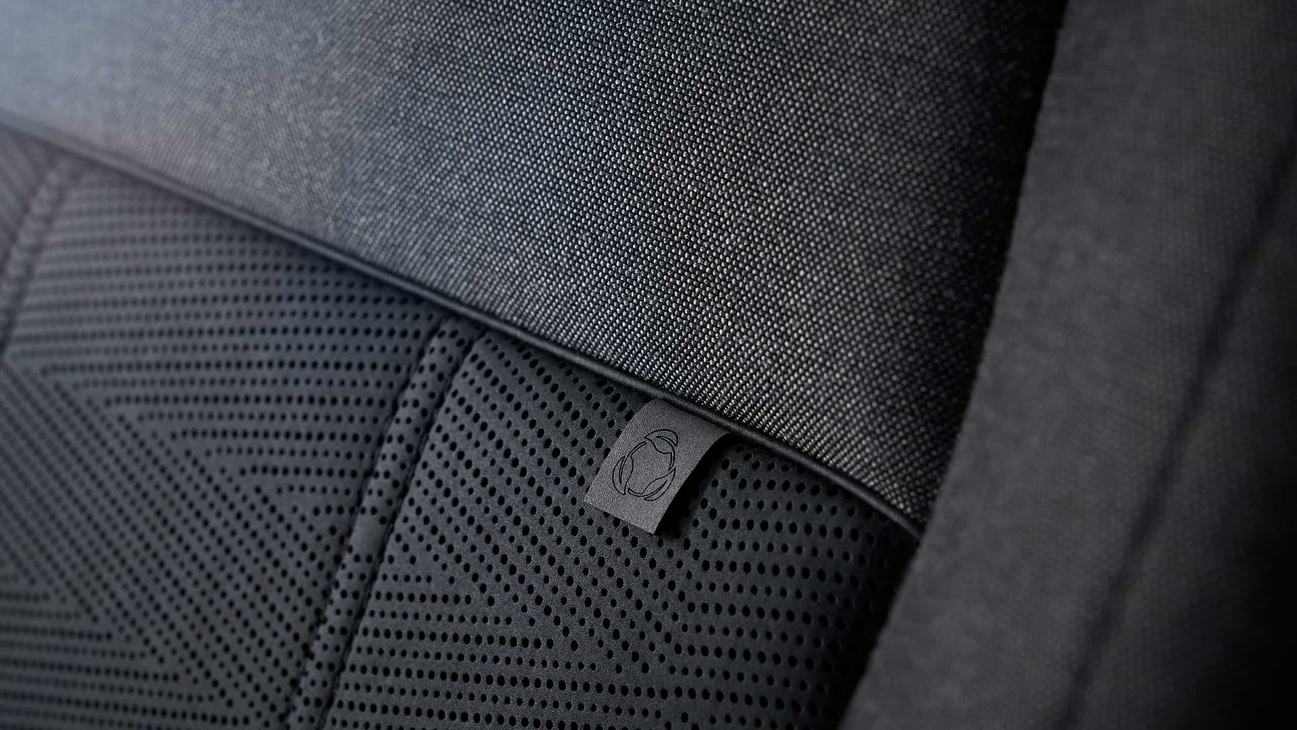 Extreme crop of interior seat leathers